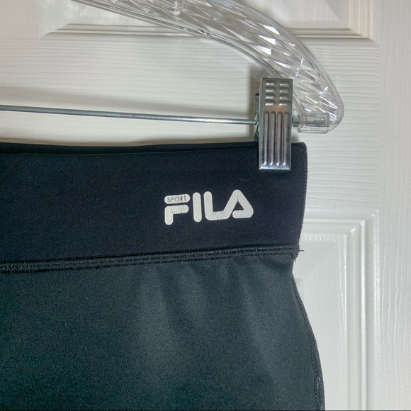 Fila Black/Green/Pink Print Cropped Capri Leggings S - Picture 3 of 8